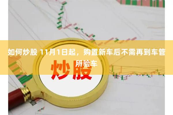如何炒股 11月1日起，购置新车后不需再到车管所验车